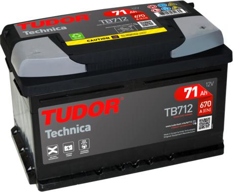 Tudor TB712 - Startera akumulatoru baterija www.autospares.lv