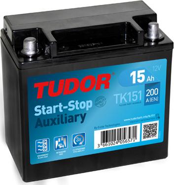 Tudor TK151 - Startera akumulatoru baterija www.autospares.lv