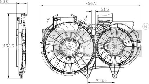 TYC 802-0053 - Ventilators, Motora dzesēšanas sistēma www.autospares.lv