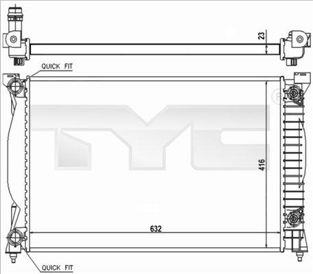 TYC 702-0014-R - Radiators, Motora dzesēšanas sistēma www.autospares.lv