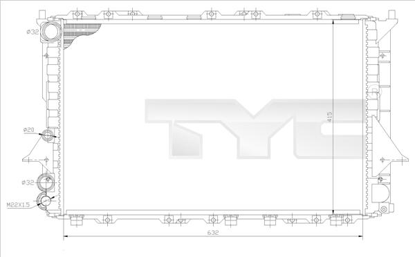 TYC 702-0027 - Radiators, Motora dzesēšanas sistēma www.autospares.lv