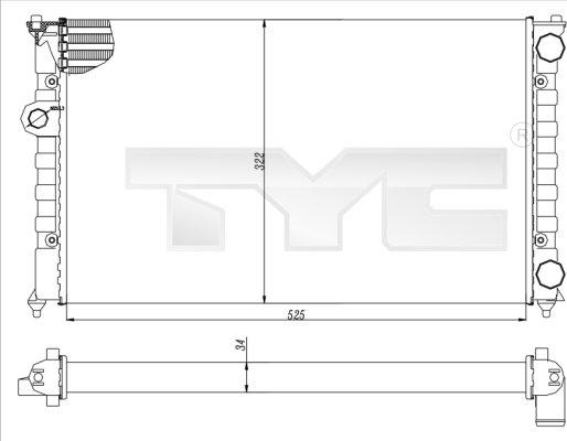 TYC 737-0016 - Radiators, Motora dzesēšanas sistēma www.autospares.lv