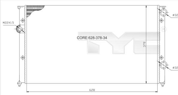TYC 737-0026 - Radiators, Motora dzesēšanas sistēma www.autospares.lv