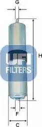 UFI 31.926.00 - Degvielas filtrs www.autospares.lv