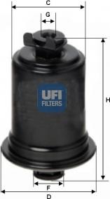 UFI 31.523.00 - Degvielas filtrs www.autospares.lv