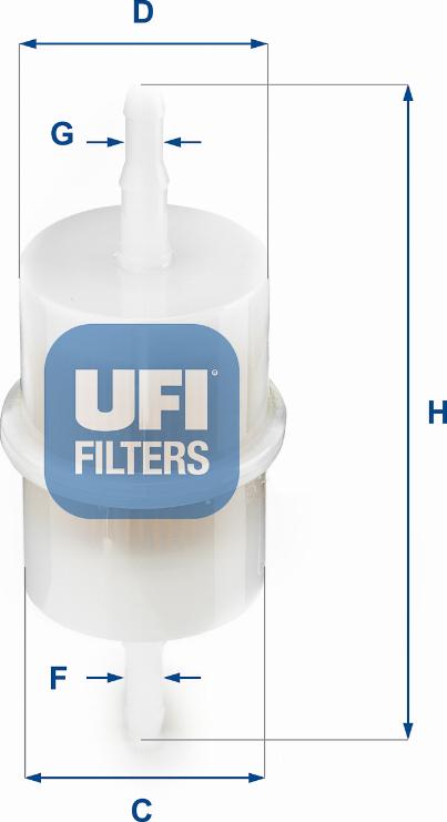 UFI 31.001.00 - Degvielas filtrs www.autospares.lv