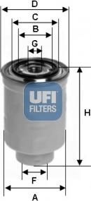 UFI 24.392.00 - Degvielas filtrs www.autospares.lv