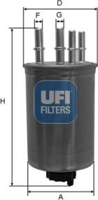 UFI 24.130.00 - Degvielas filtrs www.autospares.lv
