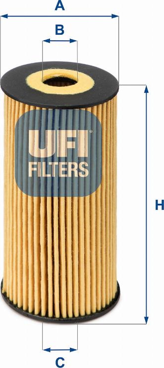 UFI 25.170.00 - Eļļas filtrs www.autospares.lv