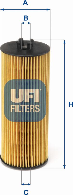 UFI 25.204.00 - Eļļas filtrs www.autospares.lv
