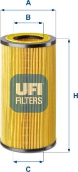 UFI 25.234.00 - Eļļas filtrs www.autospares.lv