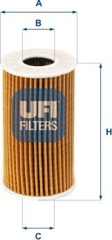 UFI 25.223.00 - Eļļas filtrs www.autospares.lv
