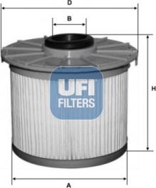 UFI 26.131.00 - Degvielas filtrs www.autospares.lv