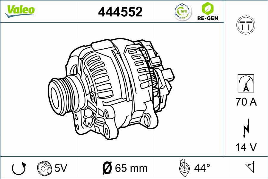 Valeo 444552 - Ģenerators www.autospares.lv