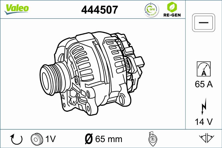 Valeo 444507 - Ģenerators www.autospares.lv