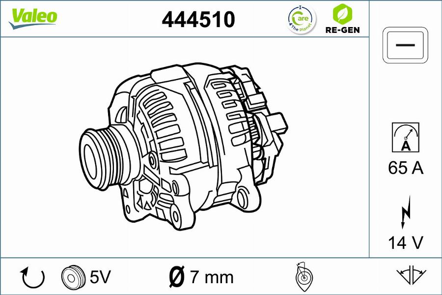 Valeo 444510 - Ģenerators www.autospares.lv