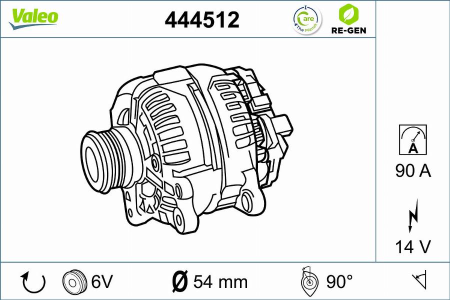 Valeo 444512 - Ģenerators www.autospares.lv