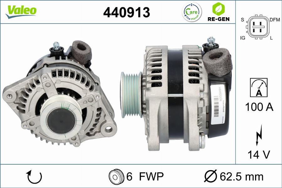 Valeo 440913 - Ģenerators www.autospares.lv