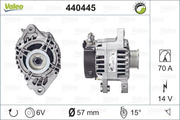 Valeo 440445 - Ģenerators www.autospares.lv