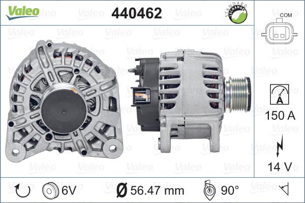 Valeo 440462 - Ģenerators www.autospares.lv