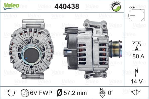 Valeo 440438 - Ģenerators www.autospares.lv