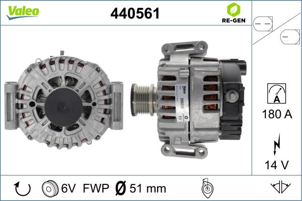 Valeo 440561 - Ģenerators www.autospares.lv