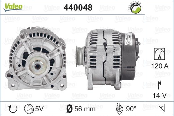 Valeo 440048 - Ģenerators www.autospares.lv