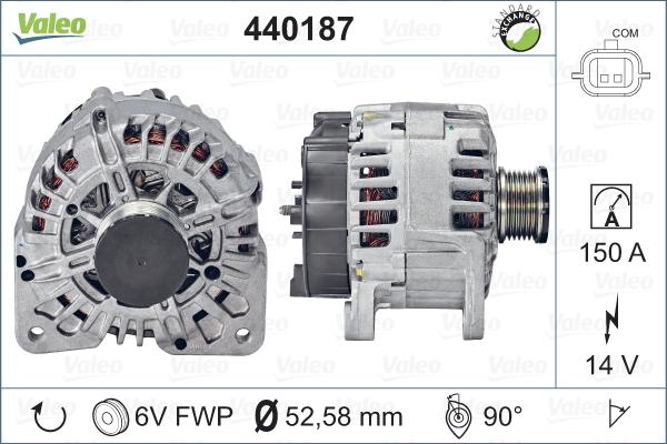 Valeo 440187 - Ģenerators www.autospares.lv