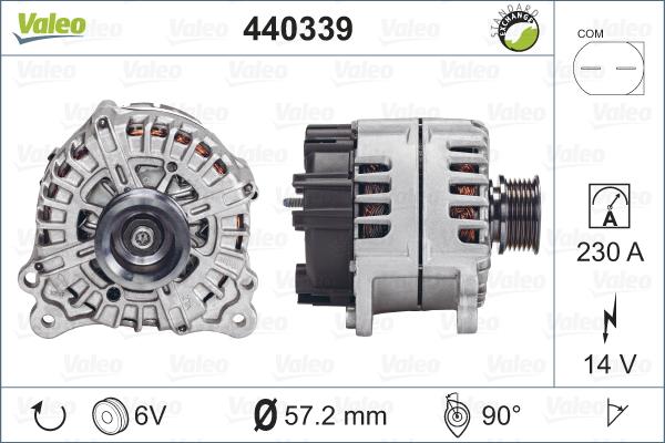 Valeo 440339 - Ģenerators www.autospares.lv