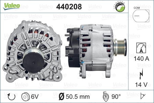 Valeo 440208 - Ģenerators www.autospares.lv