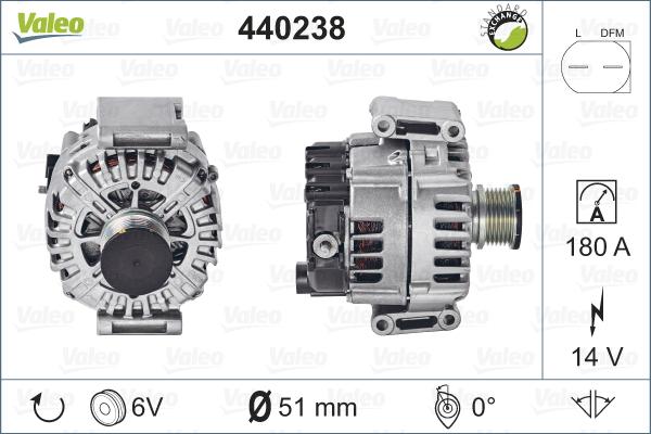 Valeo 440238 - Ģenerators www.autospares.lv