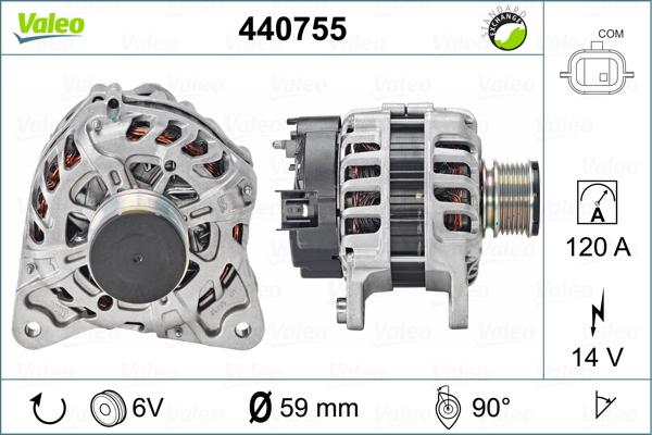 Valeo 440755 - Ģenerators www.autospares.lv