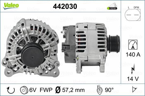 Valeo 442030 - Ģenerators www.autospares.lv