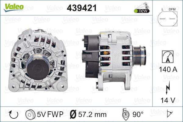 Valeo 439421 - Ģenerators www.autospares.lv