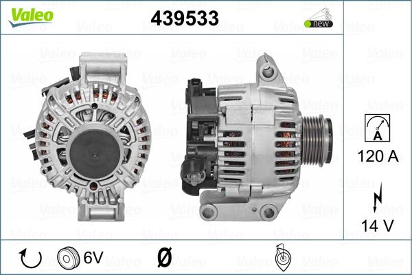 Valeo 439533 - Ģenerators www.autospares.lv