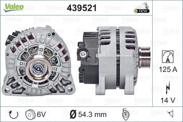 Valeo 439521 - Ģenerators www.autospares.lv