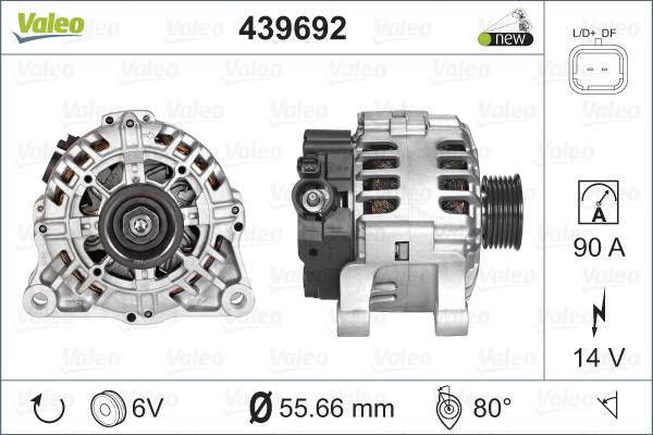 Valeo 439692 - Ģenerators www.autospares.lv
