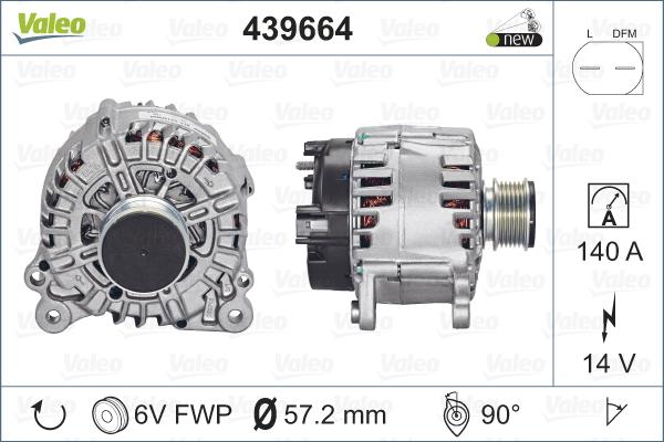 Valeo 439664 - Ģenerators www.autospares.lv