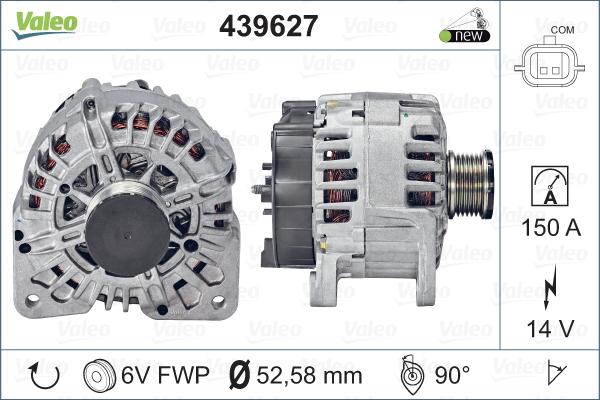 Valeo 439627 - Ģenerators www.autospares.lv