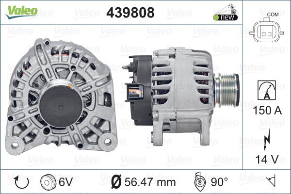 Valeo 439808 - Ģenerators www.autospares.lv