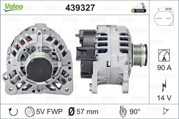 Valeo 439327 - Ģenerators www.autospares.lv