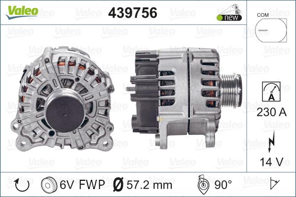 Valeo 439756 - Ģenerators www.autospares.lv
