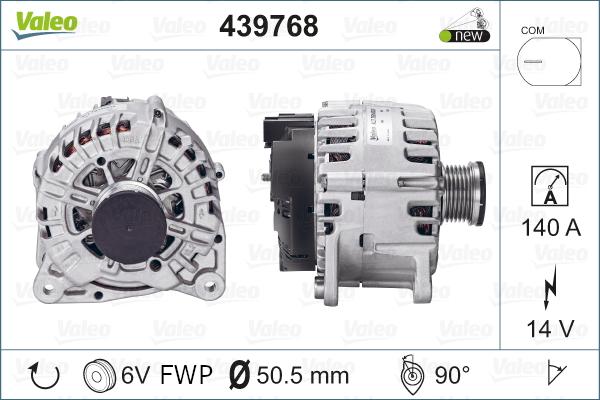 Valeo 439768 - Ģenerators www.autospares.lv