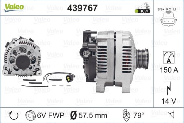 Valeo 439767 - Ģenerators www.autospares.lv