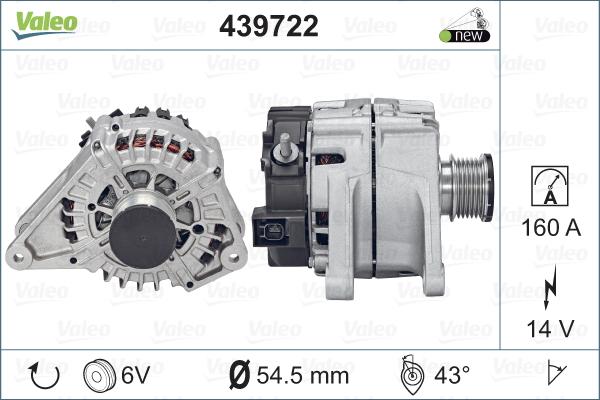 Valeo 439722 - Ģenerators www.autospares.lv