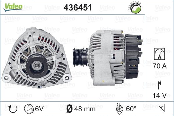 Valeo 436451 - Ģenerators www.autospares.lv