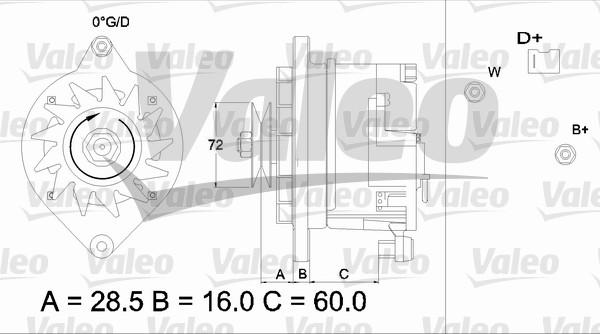 Valeo 433483 - Ģenerators www.autospares.lv