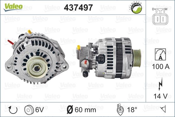 Valeo 437497 - Ģenerators www.autospares.lv