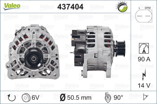 Valeo 437404 - Ģenerators www.autospares.lv