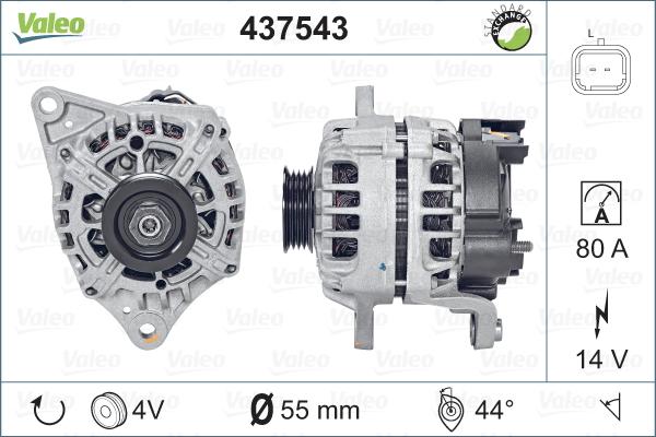 Valeo 437543 - Ģenerators www.autospares.lv